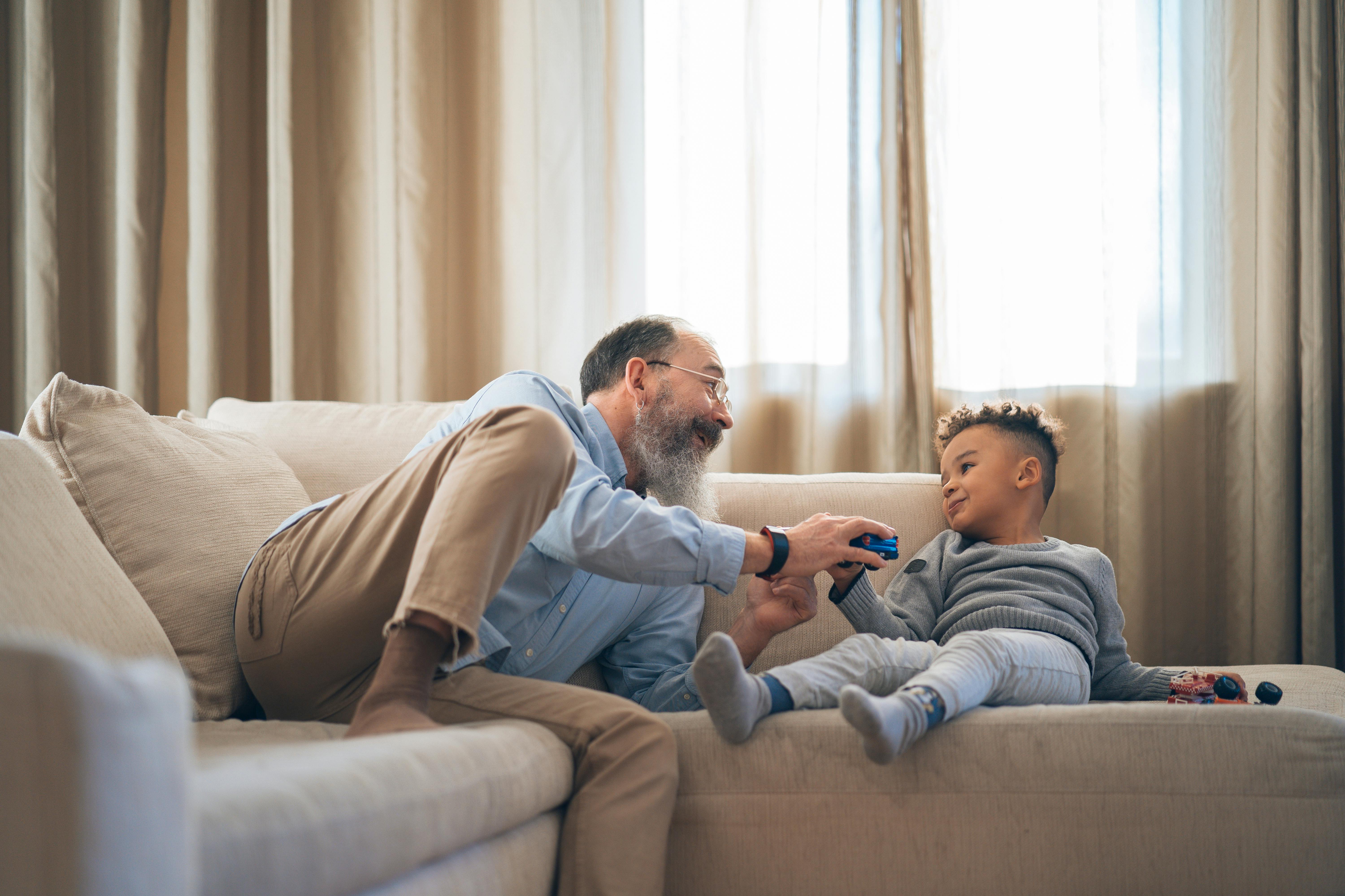 Family receiving support and protection concept during insurance claim process